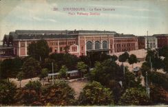 CPA Strassburg Train station Central