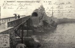 REPRO Biarritz Footbridge and Rock of the Virgin