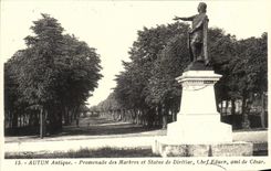 Ancient REPRO Autun Walk of Marbes and Statue of Divitiac friendly Eduen Chief of Casar