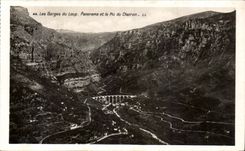 CPA Falls Of the Wolf Panorama and the Peak of Cheiron