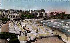 CPA Biarrtz La Grande Plage vers le Casino Bellevue