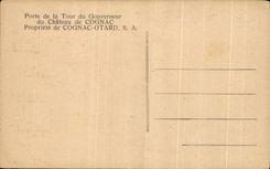 CPA Gate Of the Tower Of the Governor Of the Cognac Property Castle Of the Otard Cognac