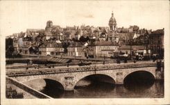 CPA Mans Panoramic View towards the Gambetta Bridge