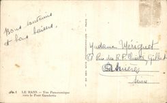 CPA Mans Panoramic View towards the Gambetta Bridge