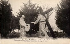 CPA Peterinage Of the Martyrdom De Pontchateau the Way of the Cross a Pious Woman Essuie Visaye Of Jesus