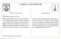 REPRO Paris Le Funiculaire du Sacre Coeur Montmartre