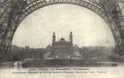 REPRO Paris Trocadero Perspective Builds for Fair of 1878 Eiffel Tower