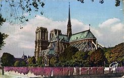CPSM Paris la catedral de Notre Dame