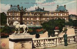 CPA Paris Palate of Luxembourg Lion