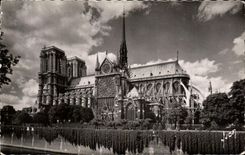 CPA Paris While Strolling Notre Dame and the public garden of the Archbishop's palace