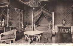 CPA Compiegne the Castle Room has Coucher of Napoleon 1st