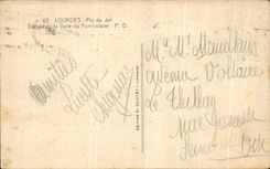 CPA Lourdes Peak of Jer Entrance of the station of the funicular