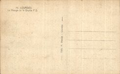 CPA Lourdes the Virgin of the Cave