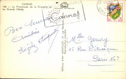 CPA Cannes the Walk of the Small cross and Large Hotels