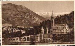 CPA Lourdes the Basilica And the Peak Of Jer