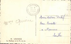 CPA Lourdes the Basilica And the Peak Of Jer