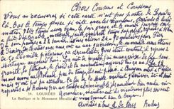 CPA Lourdes the Basilica And the Interallied Monument