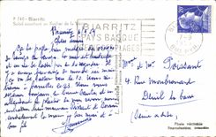 CPA Biarritz Soleil Couchant Au Rocher De La Vierge