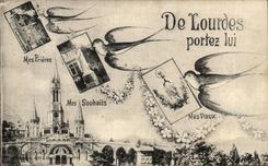 CPA Of Lourdes Carry to him Hirondelles