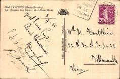 CPA Sallanches Le Chateau des Soeurs et le Mont Blanc