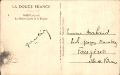 CPA Nimes Maison Carree and the Theater