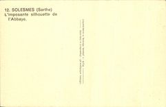 CPA Solesmes the imposing Silhouette Of the abbey