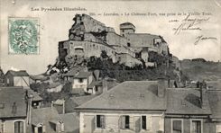 CPA the Pyrenees Illustrated Lourdes the Castle Fort seen from of the Old woman Tower