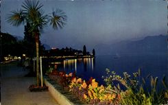 CPSM Montreux Soiree sur les Quais