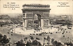 CPA Paris L'Arc de Triomphe et la Tombe du Soldat Inconnu