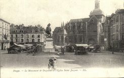 REPRO Dieppe el monumento de Duquesne y del santo Jacques de la iglesia