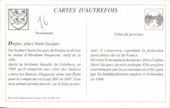 REPRO Dieppe el monumento de Duquesne y del santo Jacques de la iglesia