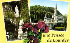 MODERN CARD a Thought of Lourdes