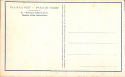 CPA Paris the Night Basilica of the Sacring Montmartre heart