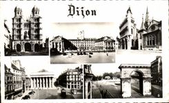 CPSM Dijon the Palate Of the Dukes of Burgundy Church Saint Michel Theater Guillaume Gate