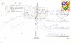 CPSM Dijon the Palate Of the Dukes of Burgundy Church Saint Michel Theater Guillaume Gate