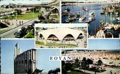 CPSM Royan el frente de mar el mercado portuario cubierto