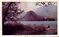 CPA Lake Annecy Duingt And the Mountain of entrevernes