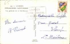 CPA Lourdes ISCED Holy Help Pierre View of the ISCED Help