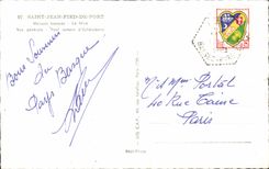 CPSM Saint Jean Pied Of Port Basque Houses Nive View Roman Bridge of Eyheraberry Winds into a ball Basque