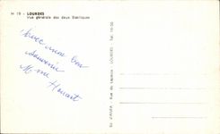 CPSM Lourdes View of the two Basilicas