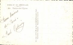 CPA Paris And Its Wonders Theater of Opera