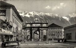 CPA Innsbruck Triumphpforte Gegen Nordkelle the Tirol