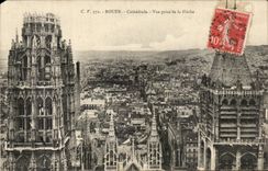 CPA Rouen Cathedral Seen from Of the Arrow