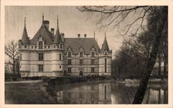 El castillo de CPA de Azay la cara de la cortina es