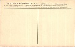 CPA Route de Gavarnie close to Napoleon Bridge the tragic throat