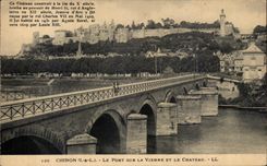 CPA Chinon the Bridge On Vienna And the Castle