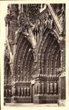 CPA Cathedral of Rheims the Large Gate