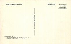 CPA the Cathedral Of Rheims after the Militaria War