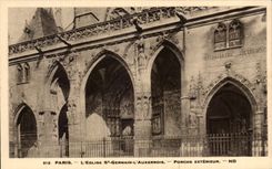 CPA Paris the Church German St the Resident of Auxerre External Porch