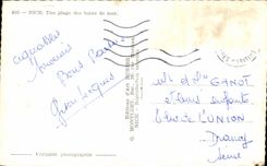 CPA Niza una playa de los bathings del mar